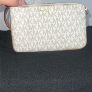 Michael Kors Tan Monogram Clutch